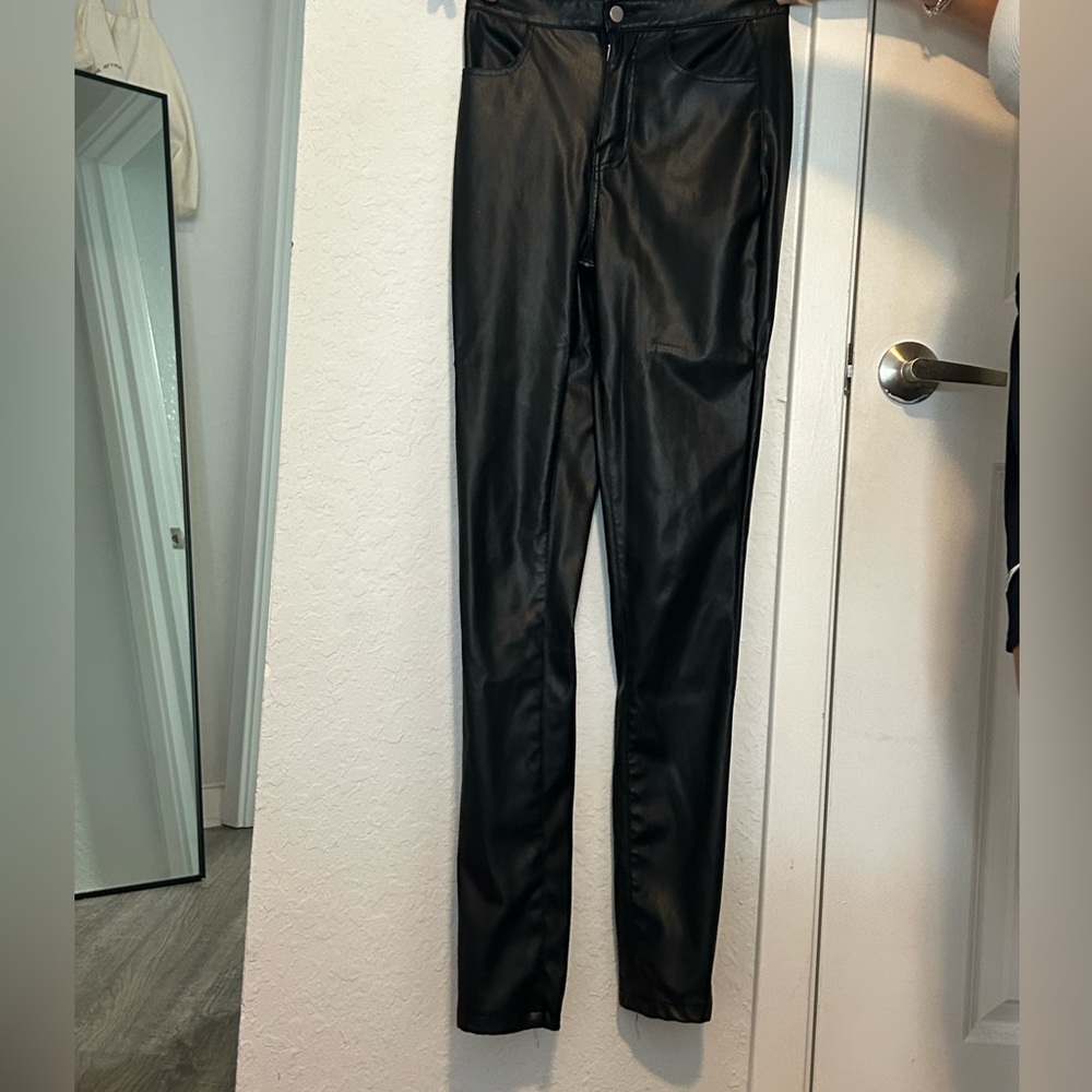 Pretty Little Thing Black leather pants